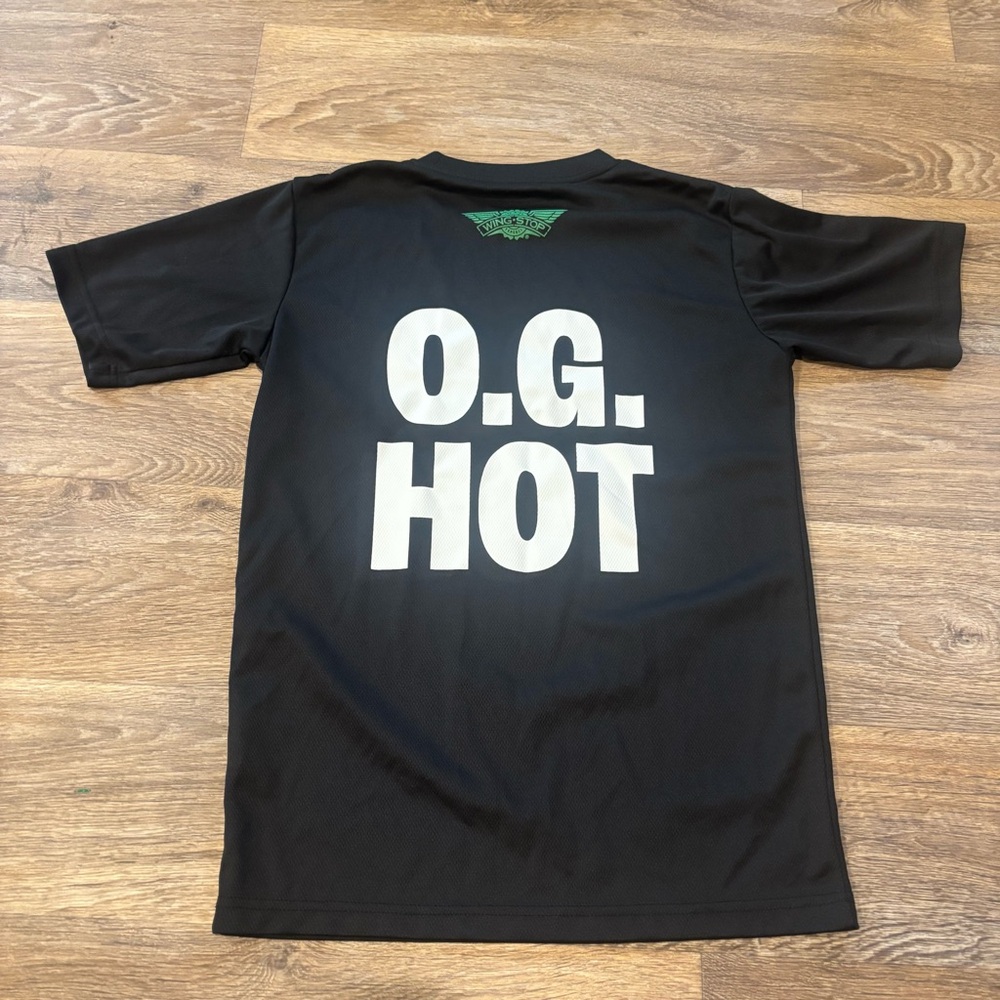 Wingstop Graphic T-Shirt Small Black Logo O.G Hot Back Print Foodie Streetwear - Picture 2 of 5